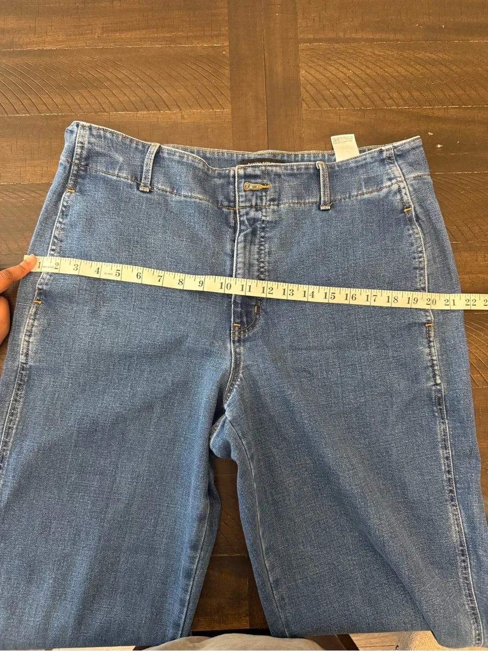 Banana Republic High Rise Straight Fit Dark Wash Women Capri Style Jeans 32x25.